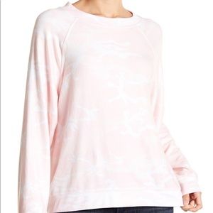 Wildfox blush camo baggy beach jumper